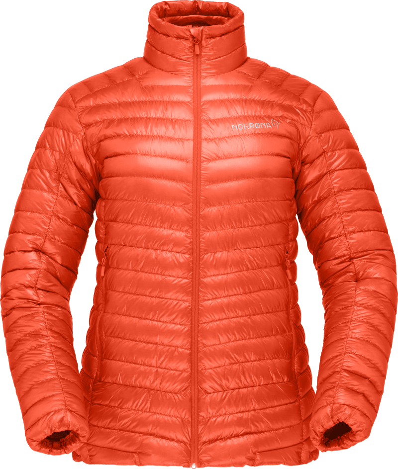 trollveggen superlight down850 Jacket W's Orange Alert