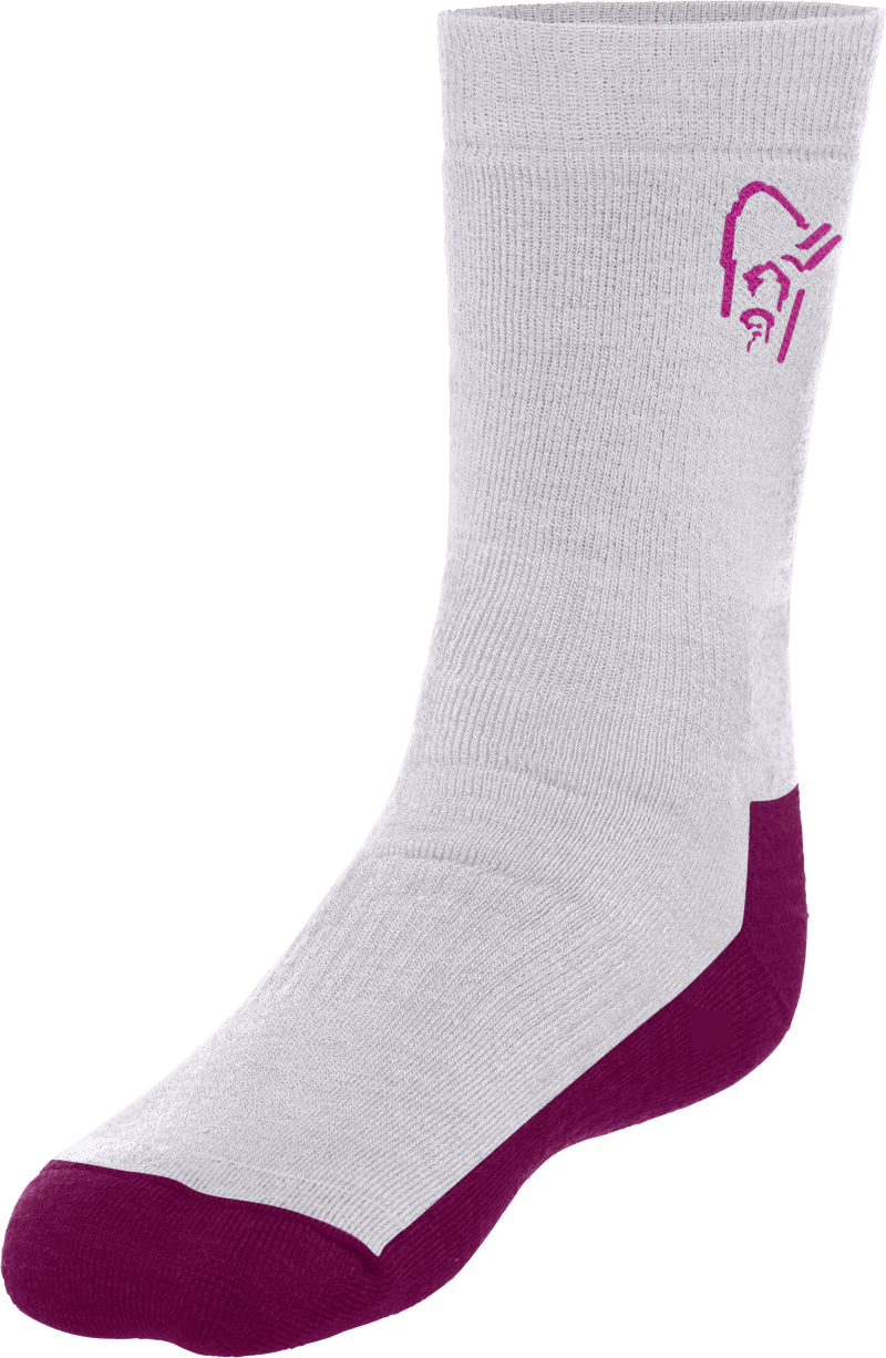trollveggen heavy merinoUll Socks Light Grey