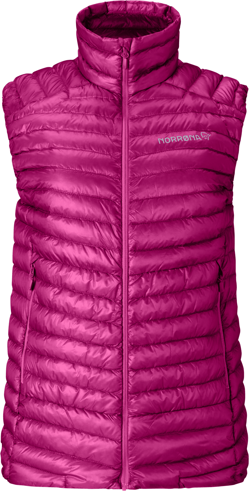trollveggen down800 super light Vest W's Festival Fuchsia