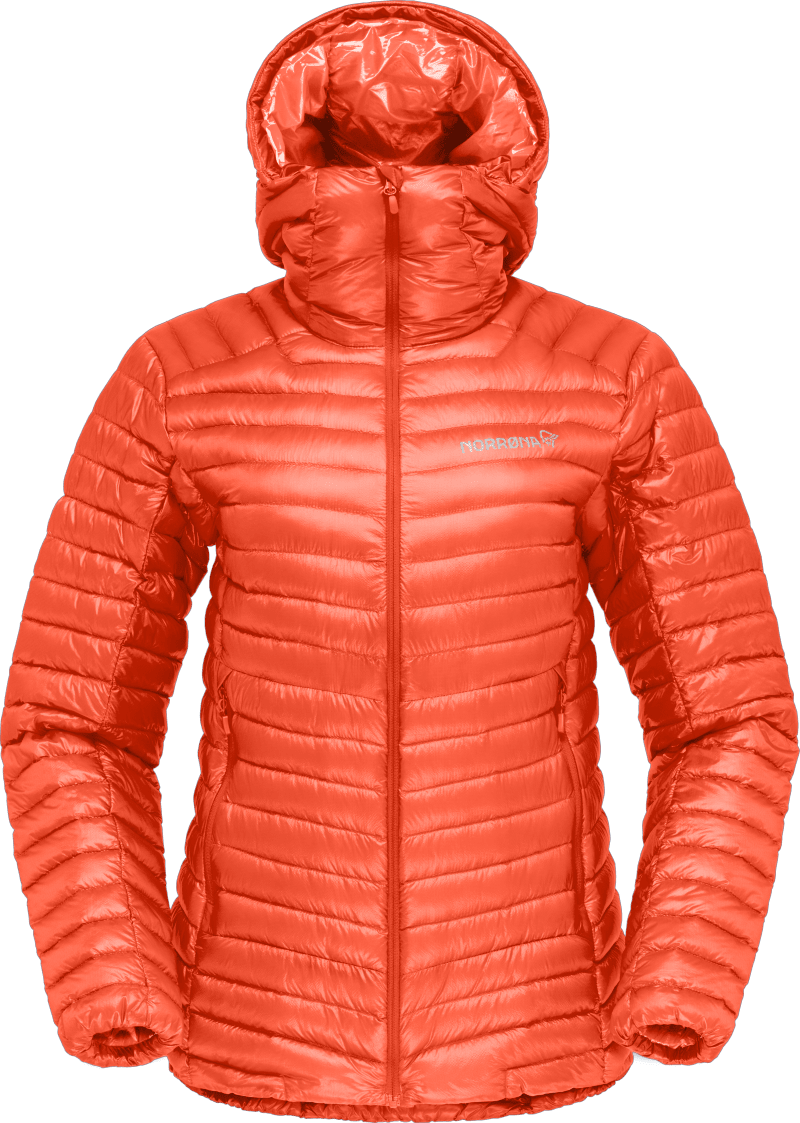 trollveggen superlight down850 Hood W's Orange Alert