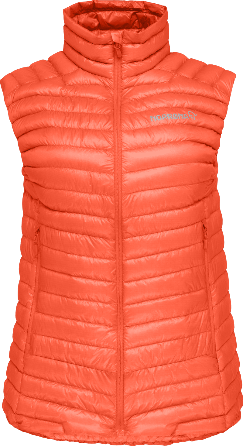 trollveggen superlight down850 Vest W's Orange Alert