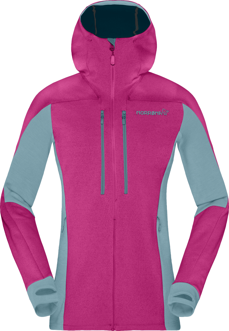 trollveggen Powerstretch Pro Zip Hood W's Festival Fuchsia