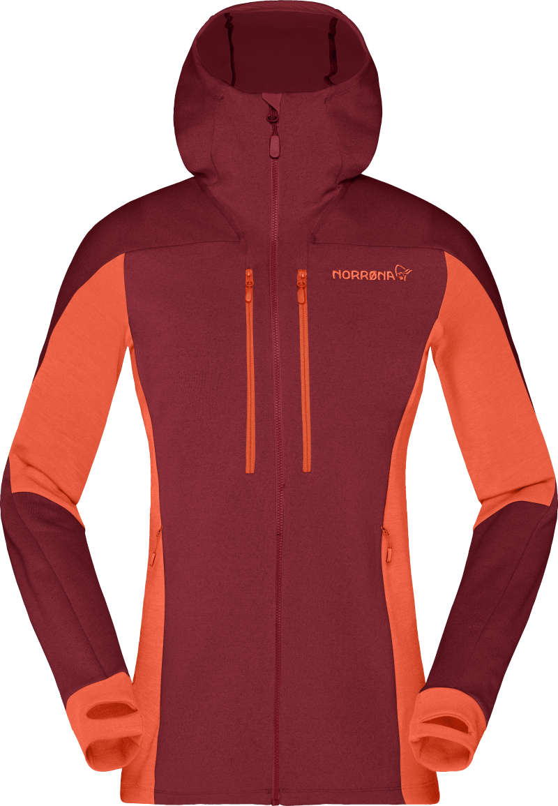 trollveggen Powerstretch Pro Zip Hood W's Rhubarb