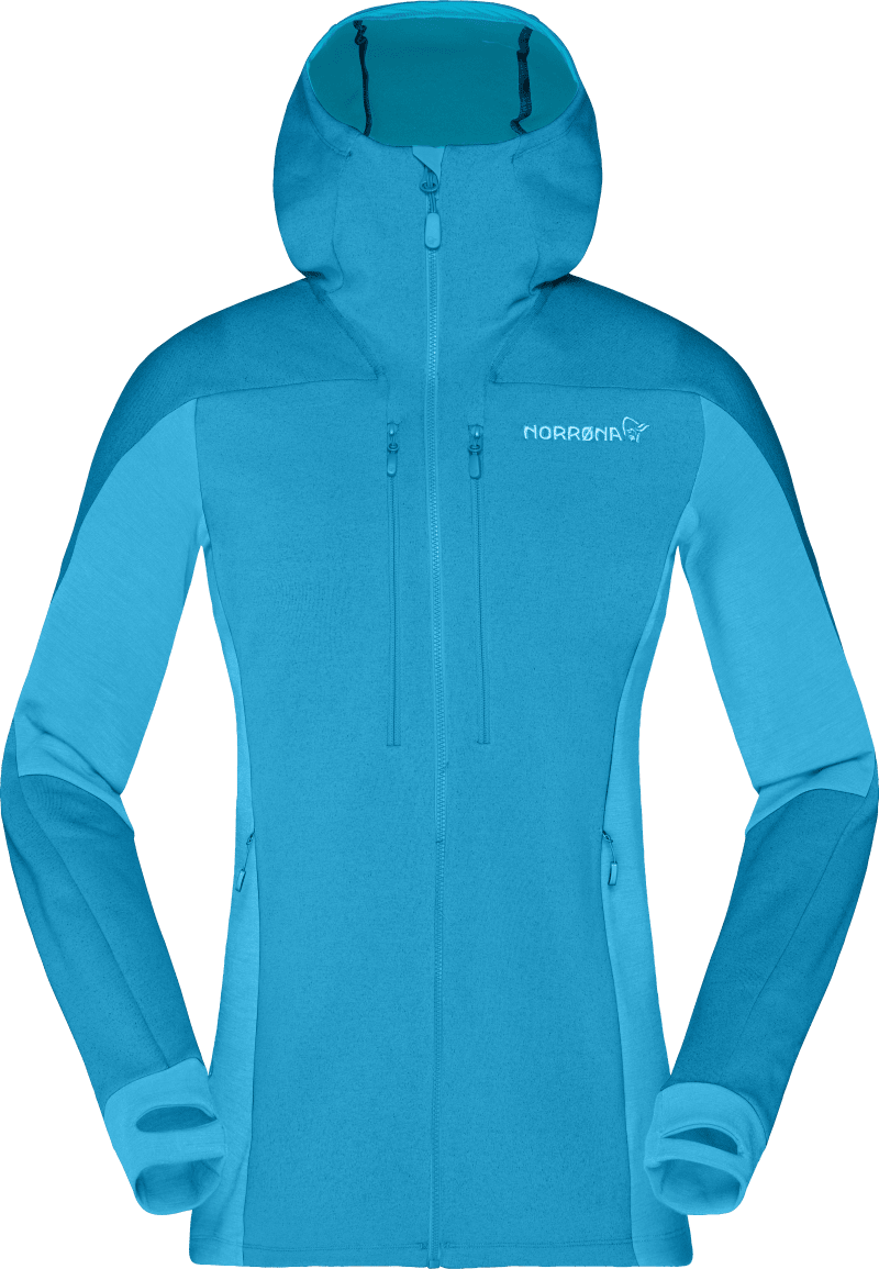 trollveggen Powerstretch Pro Zip Hood W's Hawaiian Surf