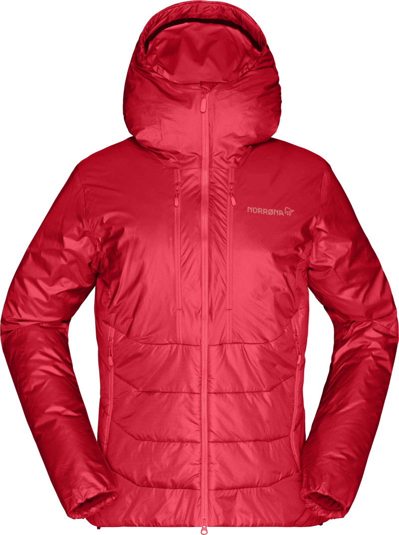 trollveggen Primaloft100 Zip Hood W's True Red