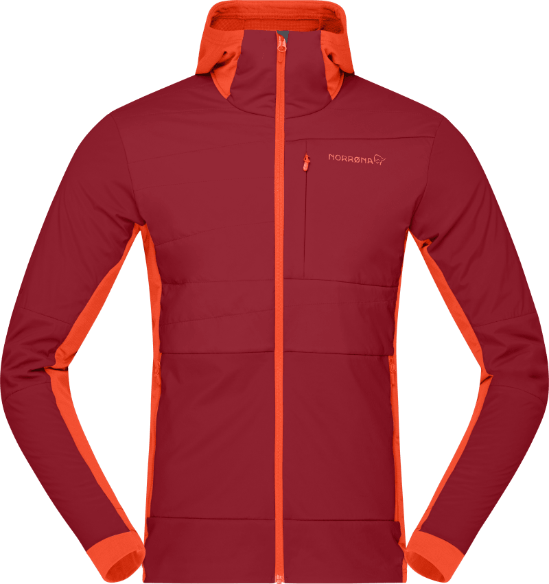 falketind Alpha90 insulated Zip Hood M's Arednalin/Rhubarb