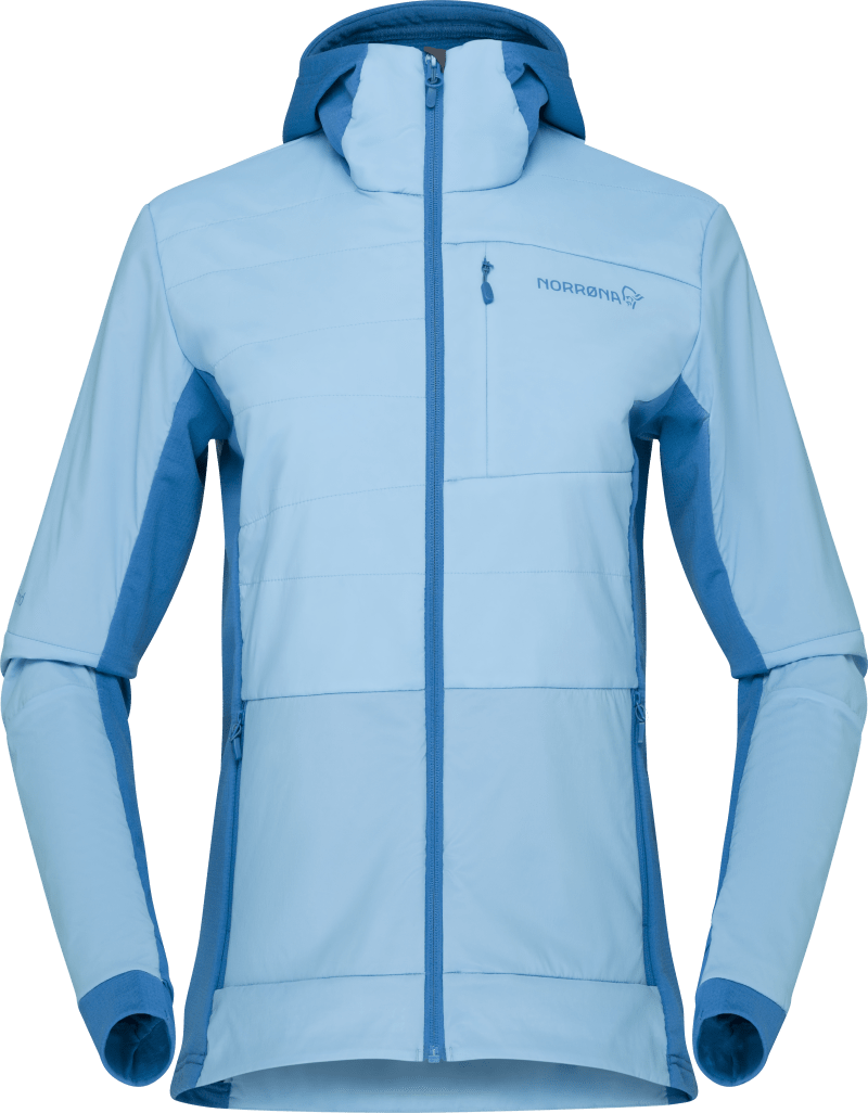 falketind Alpha90 insulated Zip Hood W's Aquarius/Mykonos Blue