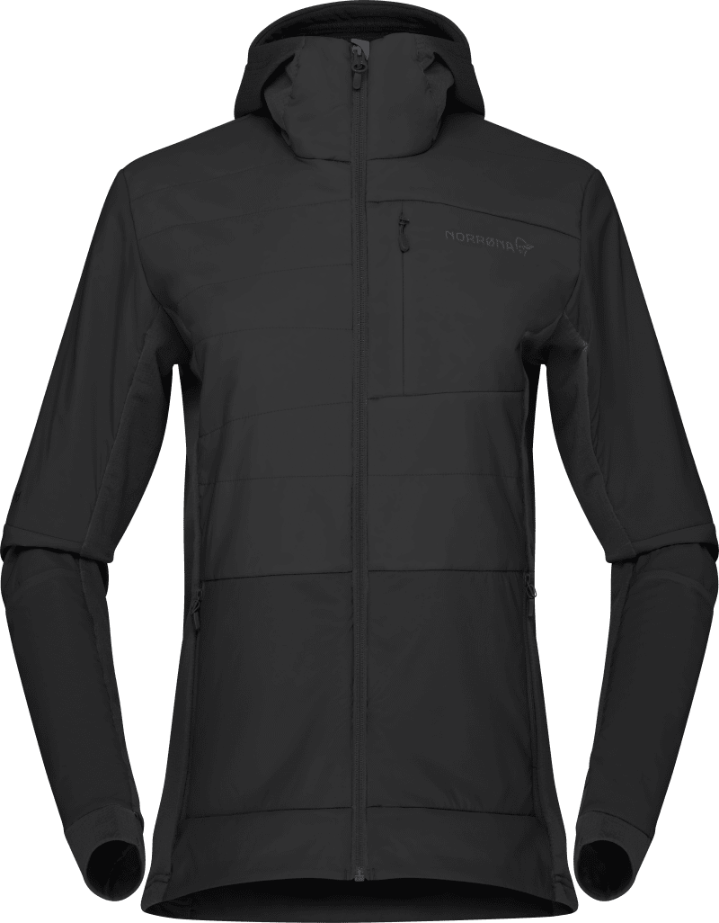 falketind Alpha90 insulated Zip Hood W's Caviar Black