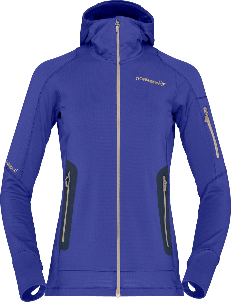 falketind Power Grid Zip Hood W's Royal Blue