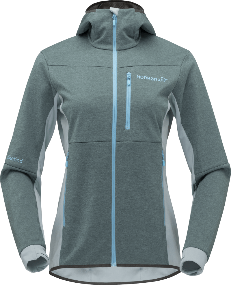 falketind warm2 Octa Hood W's North Atlantic/Tourmaline
