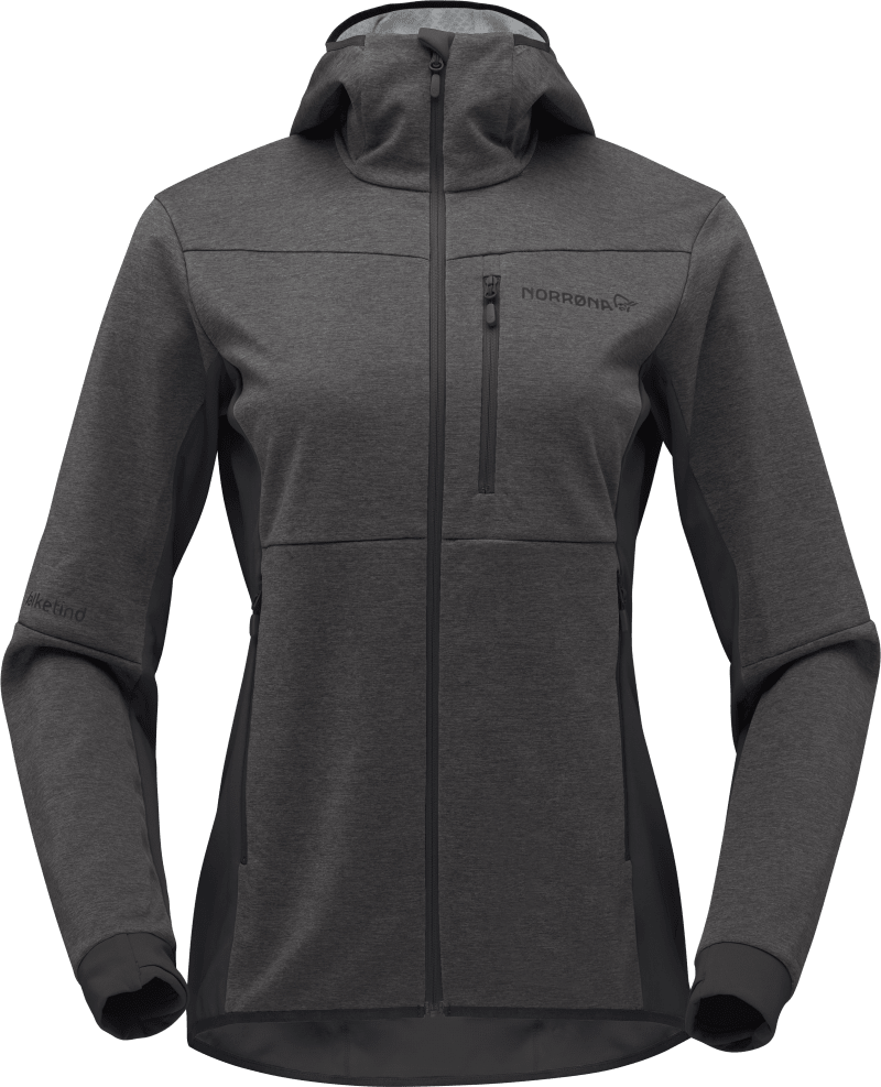falketind warm2 Octa Hood W's Caviar Black