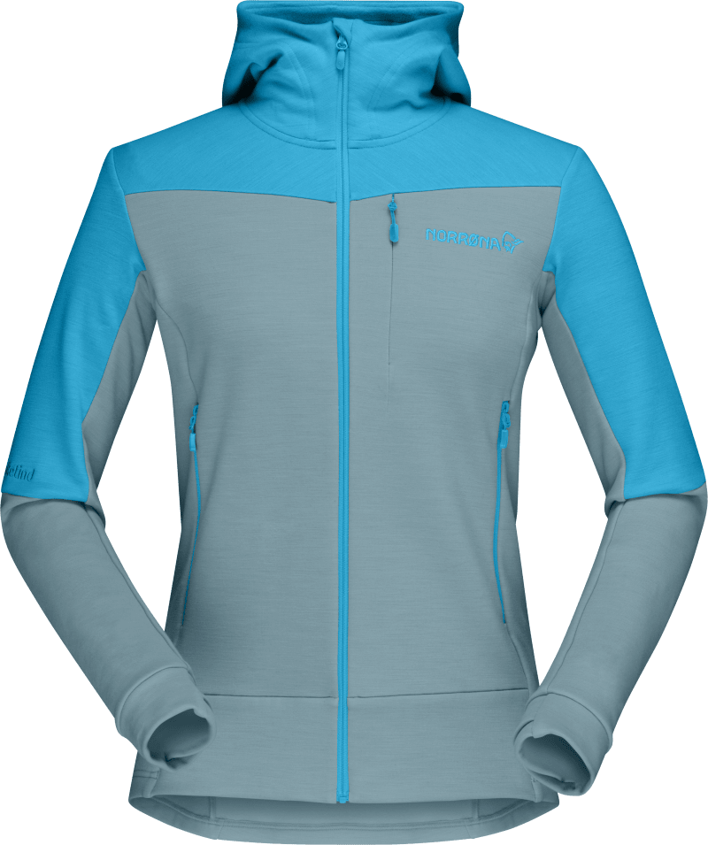 falketind warmwool2 stretch Zip Hood W's Aquarius/Tourmaline