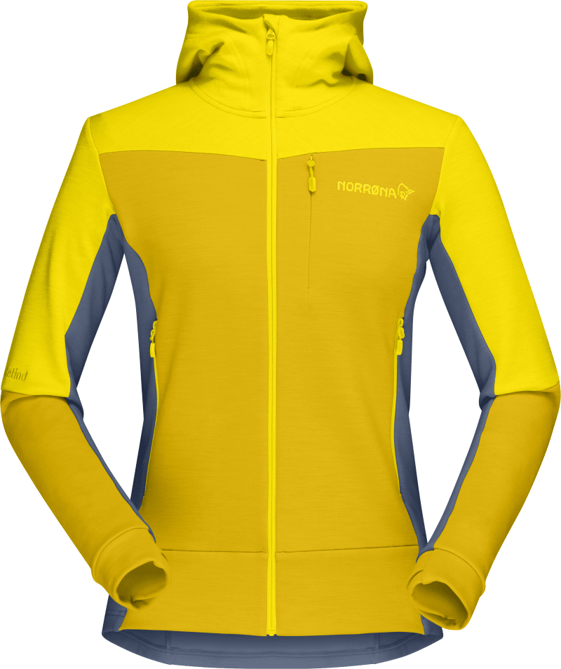 falketind warmwool2 stretch Zip Hood W's Blazing Yellow/Sulphur