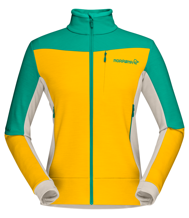 falketind warmwool2 stretch Jacket W's Lemon Chrome/Arcadia