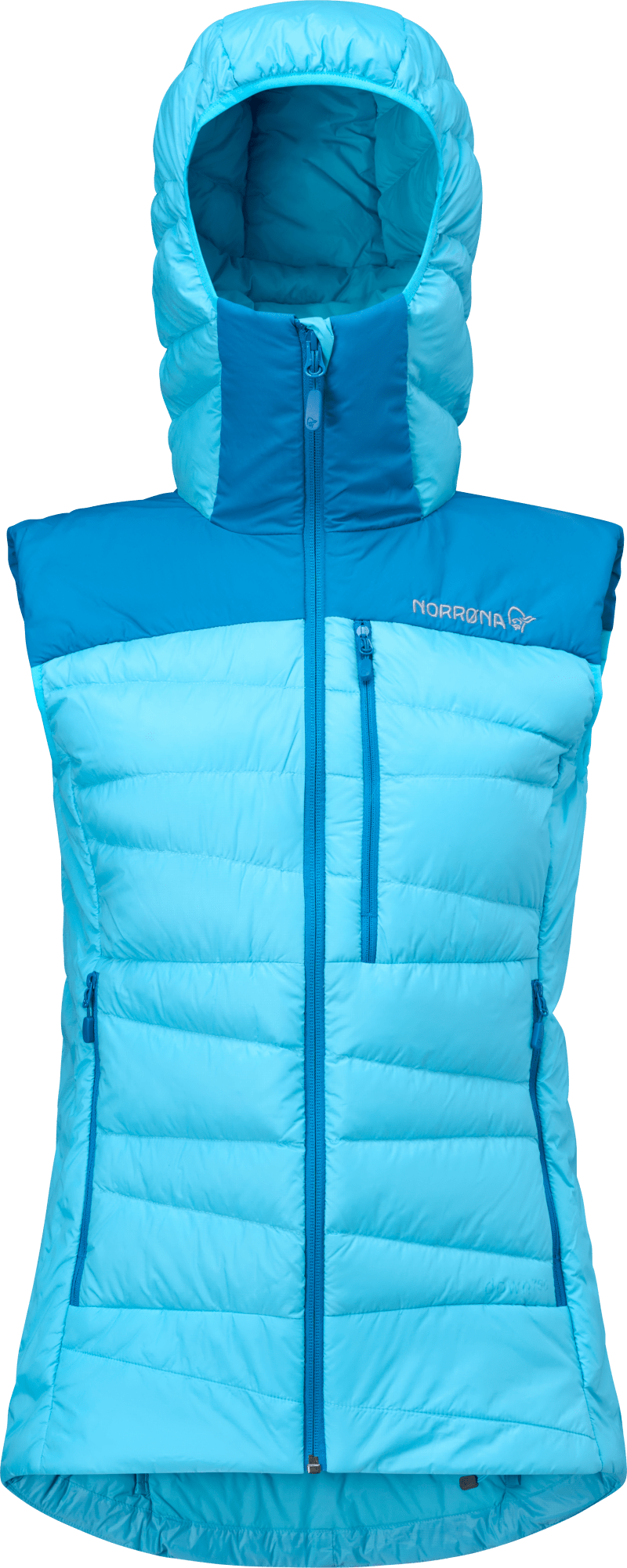 falketind down750 Vest W's Aquarius/Mykonos Blue