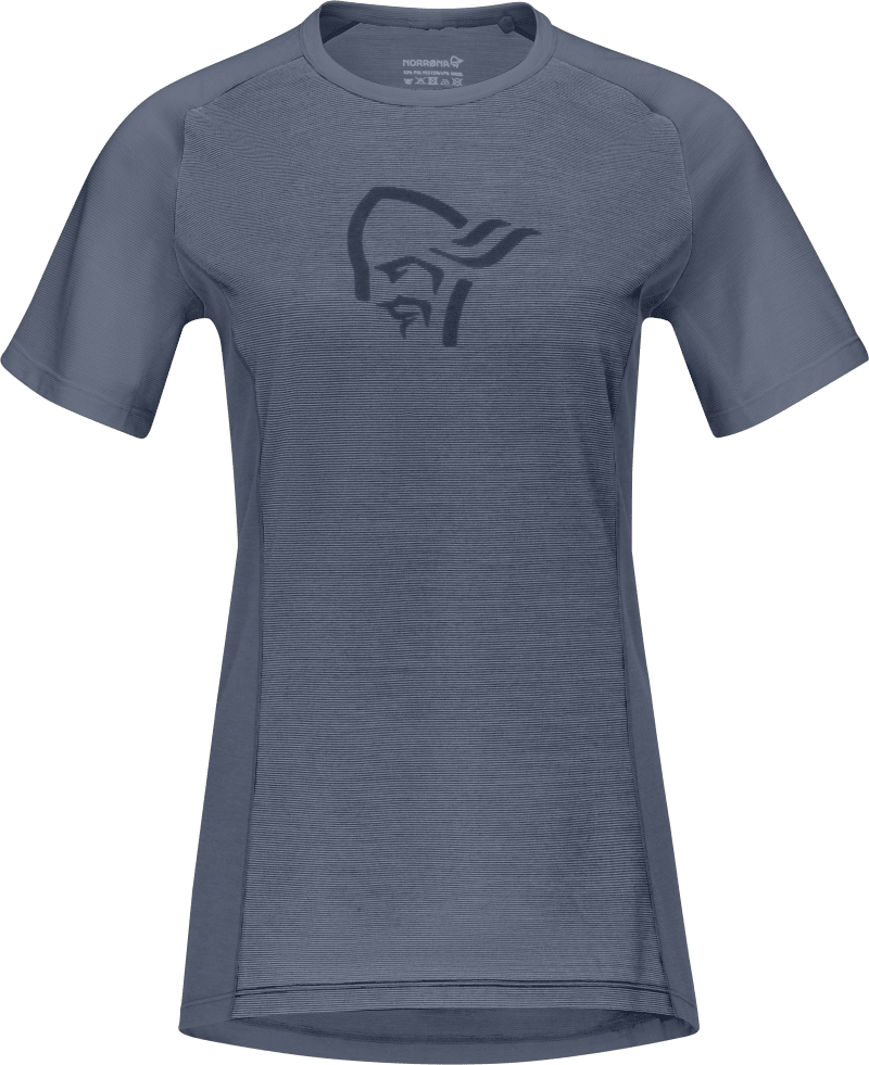 fjørå wool T-Shirt W's Vintage Indigo