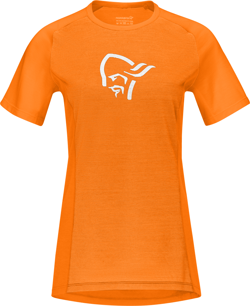 fjørå wool T-Shirt W's Orange Popsicle