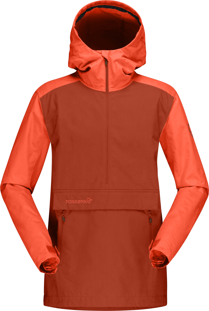 svalbard cotton Anorak (W) Orange Alert/Rooibos Tea