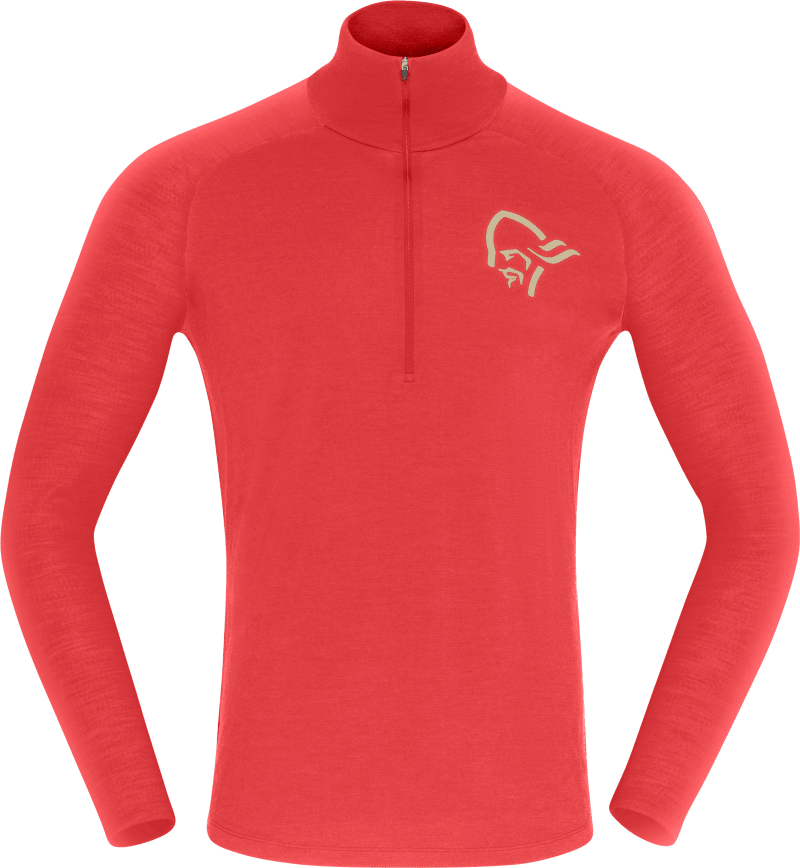 femund pureUll Zip Neck M's Paprika