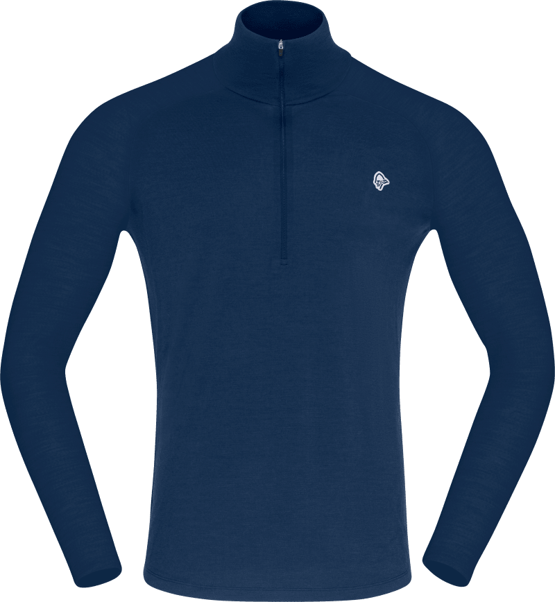 femund pureUll Zip Neck M's Indigo Night