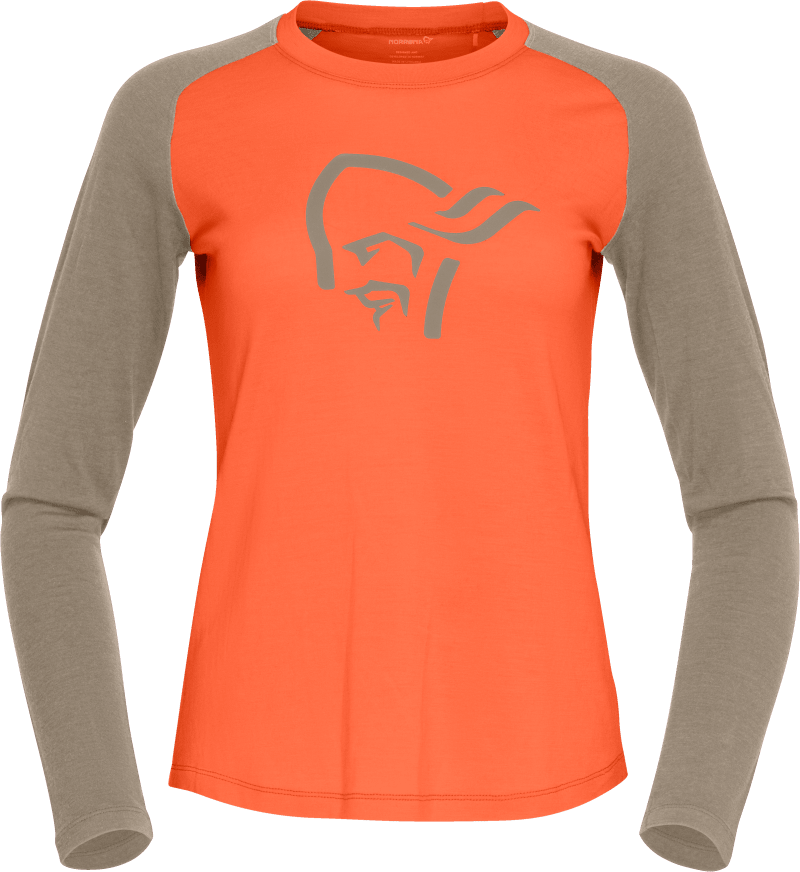 femund pureUll Long sleeve W's Orange Alert