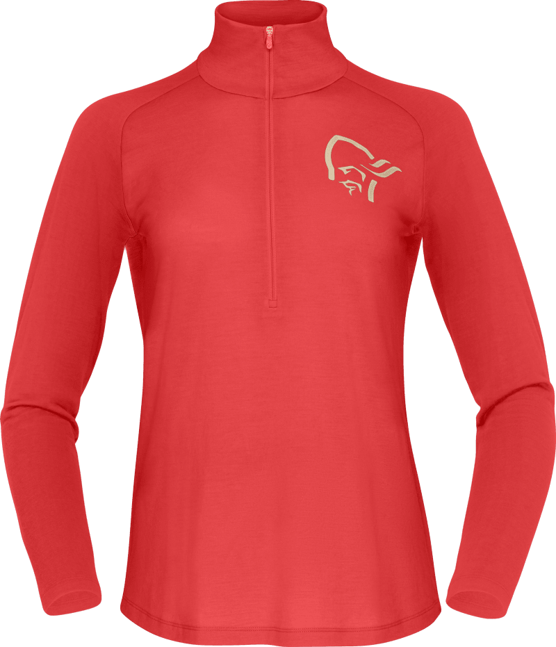 femund pureUll Zip Neck W's Paprika