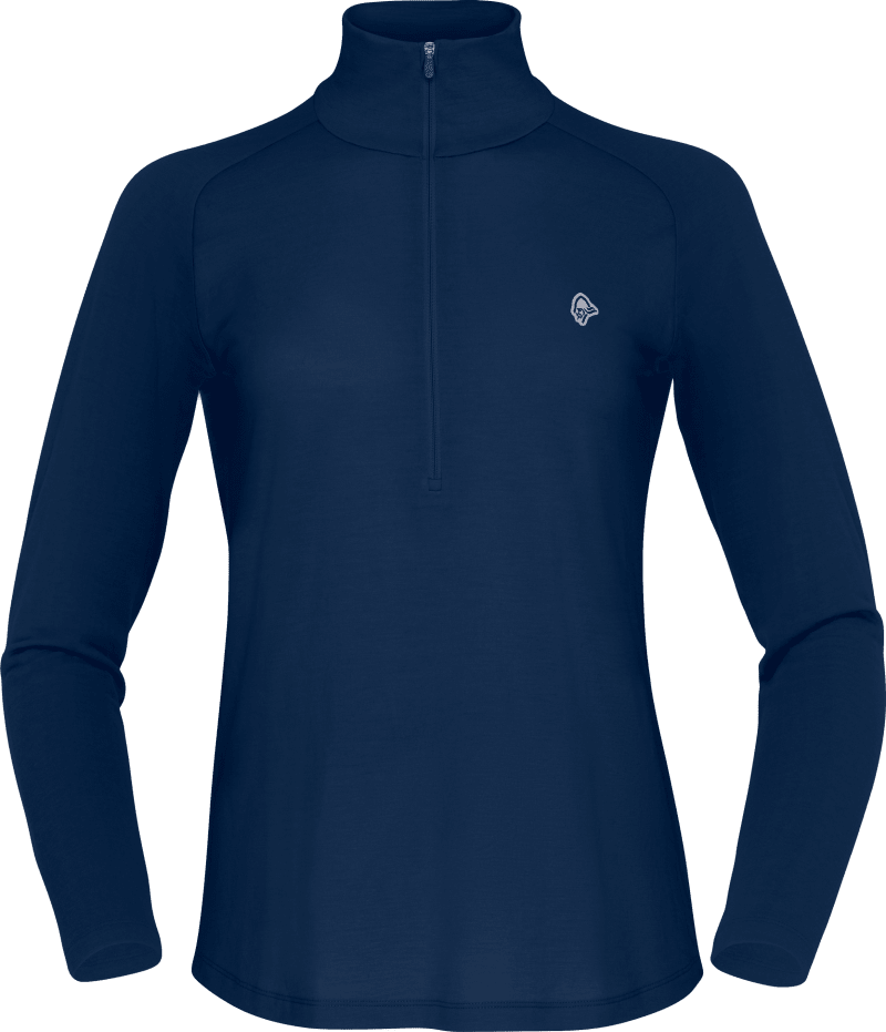 femund pureUll Zip Neck W's Indigo Night