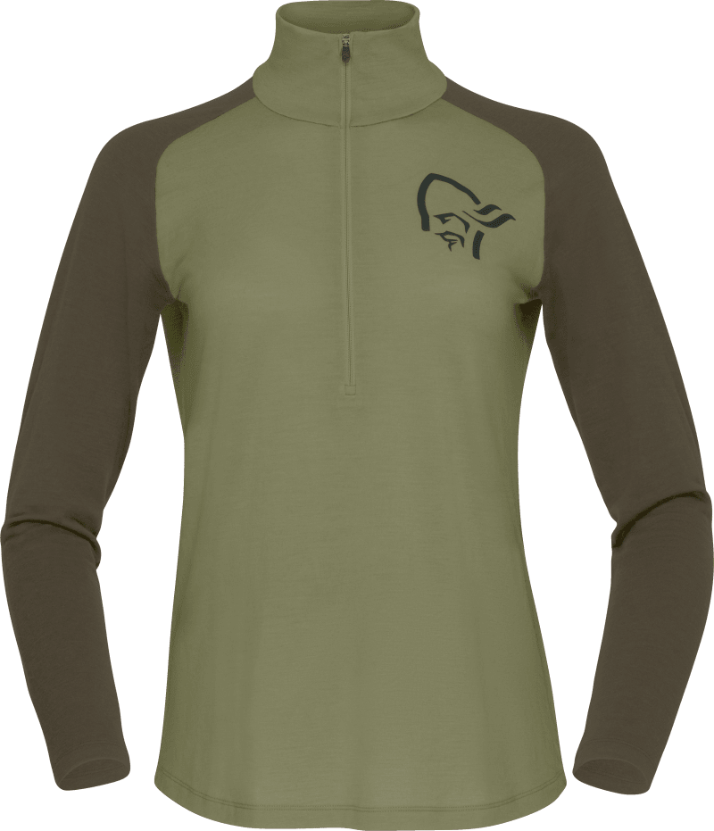 femund pureUll Zip Neck W's Loden Green