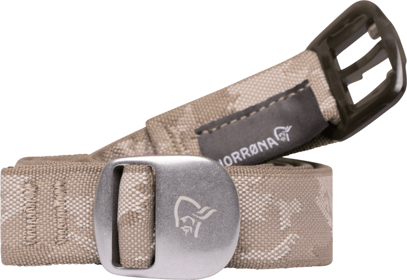 femund webbing camo slim 25mm Belt Unisex Oatmeal/Pure Cashmere/Brindle