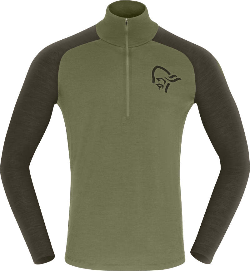 femund pureUll Zip Neck M's Loden Green