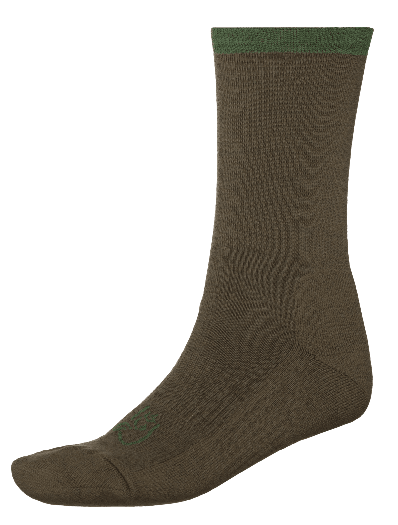 finnskogen mid weight Merino Socks Dark Olive