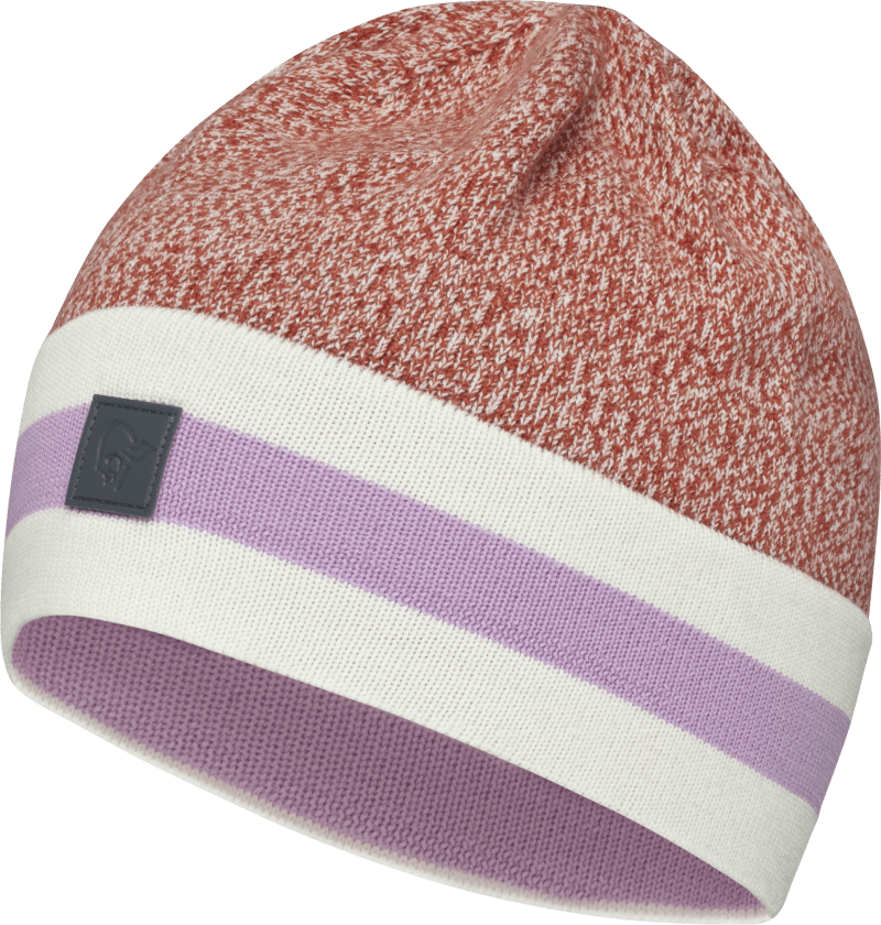 /29 marl knit stripe wool Beanie Violet Tulle