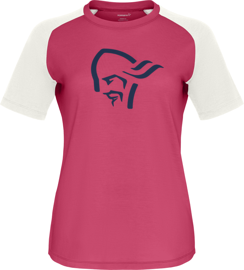 norrøna pureUll T-shirt W's Honeysuckle/Snowdrop