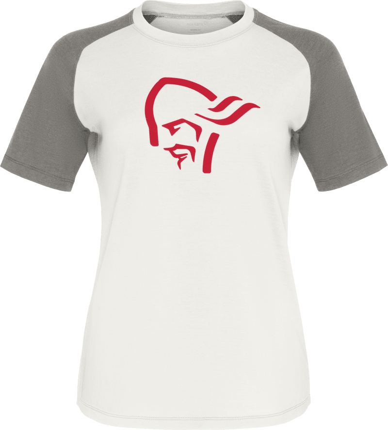 norrøna pureUll T-shirt W's Snowdrop/Castor Grey