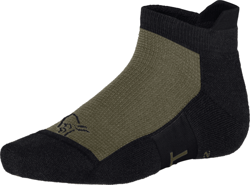 senja light merinoUll short Socks Olive Night
