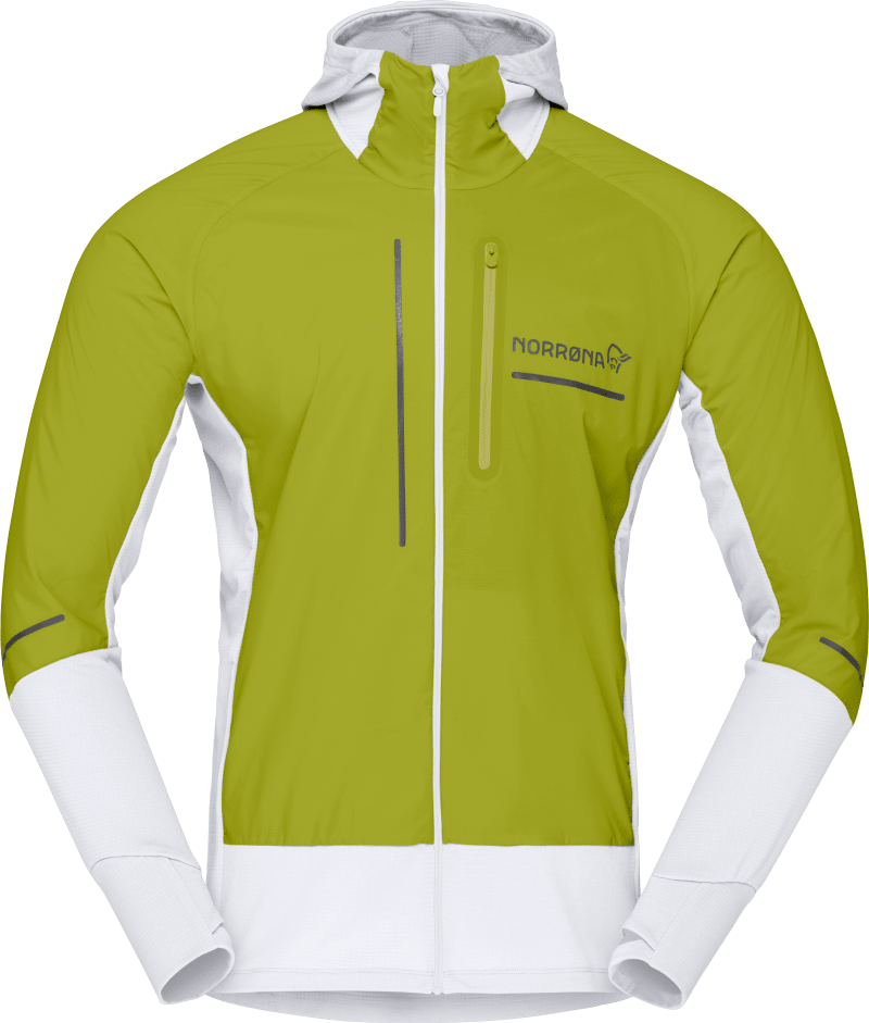 senja Alpha90 Hood M's Golden Lime/Snow White