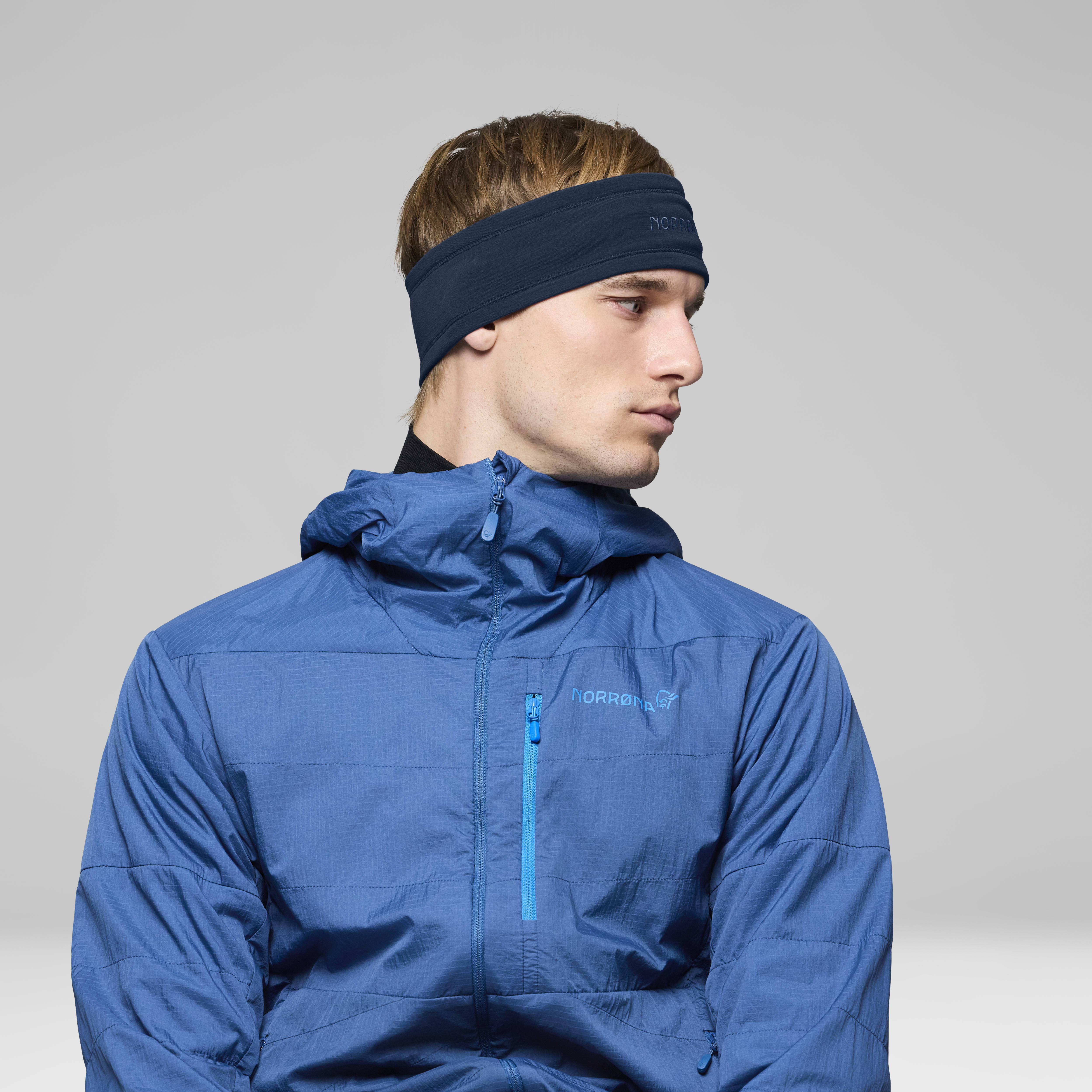Female Look back image of 29 warmwool2 Headband Indigo Night