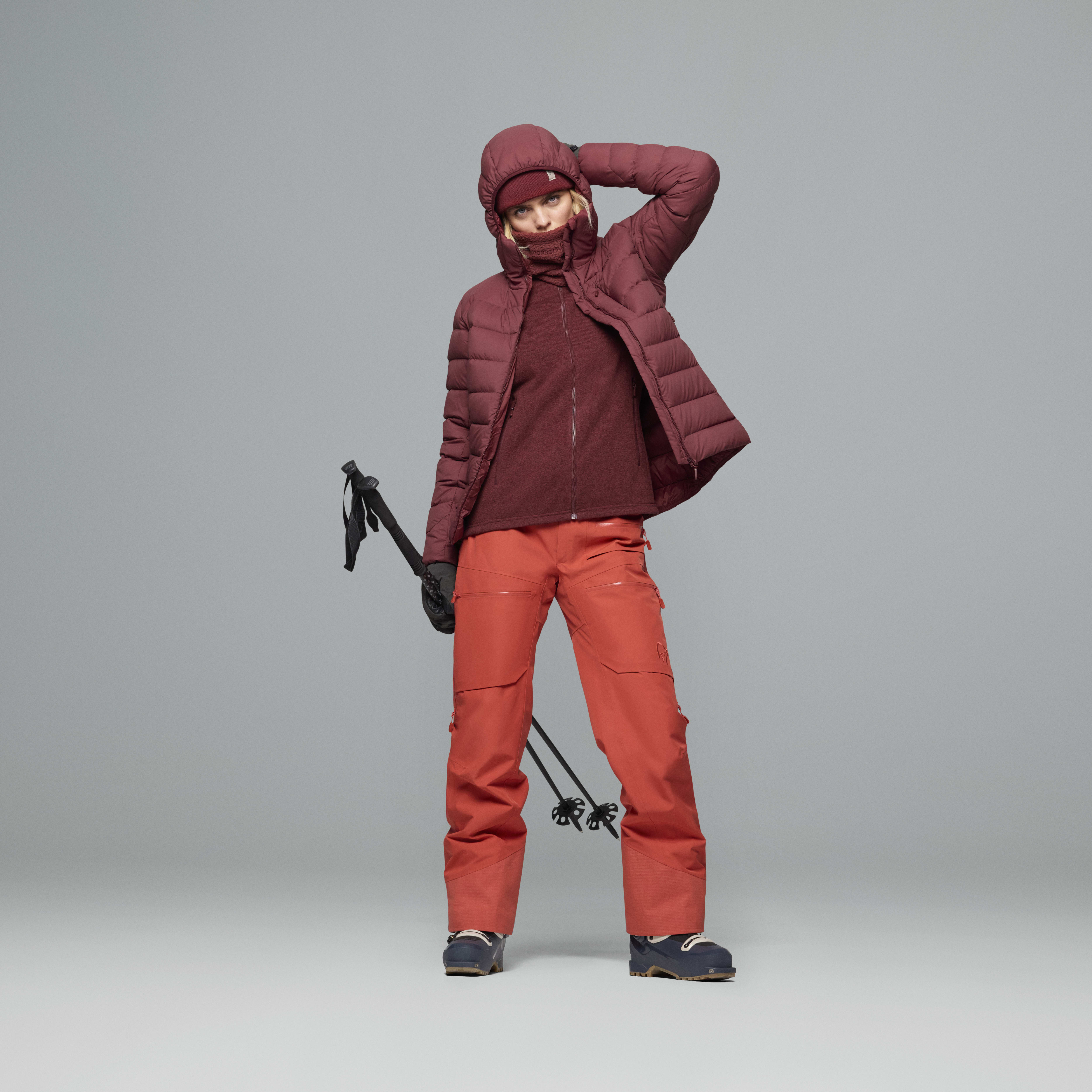 Female Look back image of lofoten Gore-Tex Insulated Pants Baked Apple