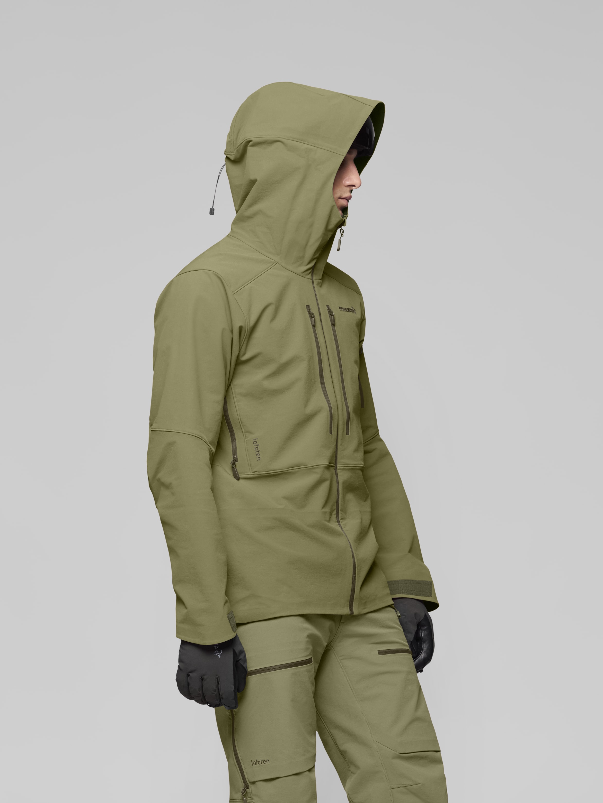 Male Look image of lofoten flex1 Jacket Deep Lichen Green