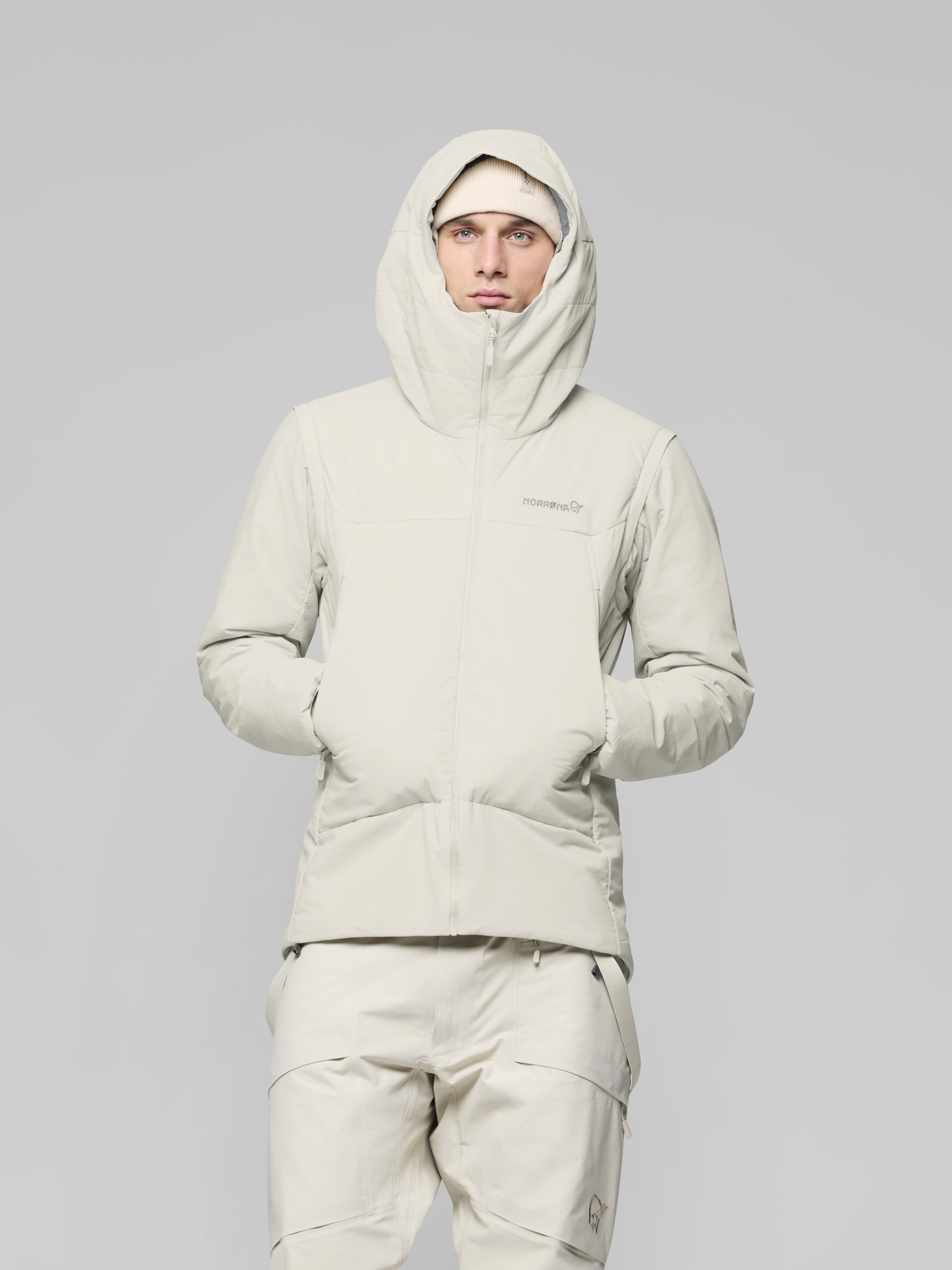 Male Look image of more thermo60 aero200 Jacket Oatmeal