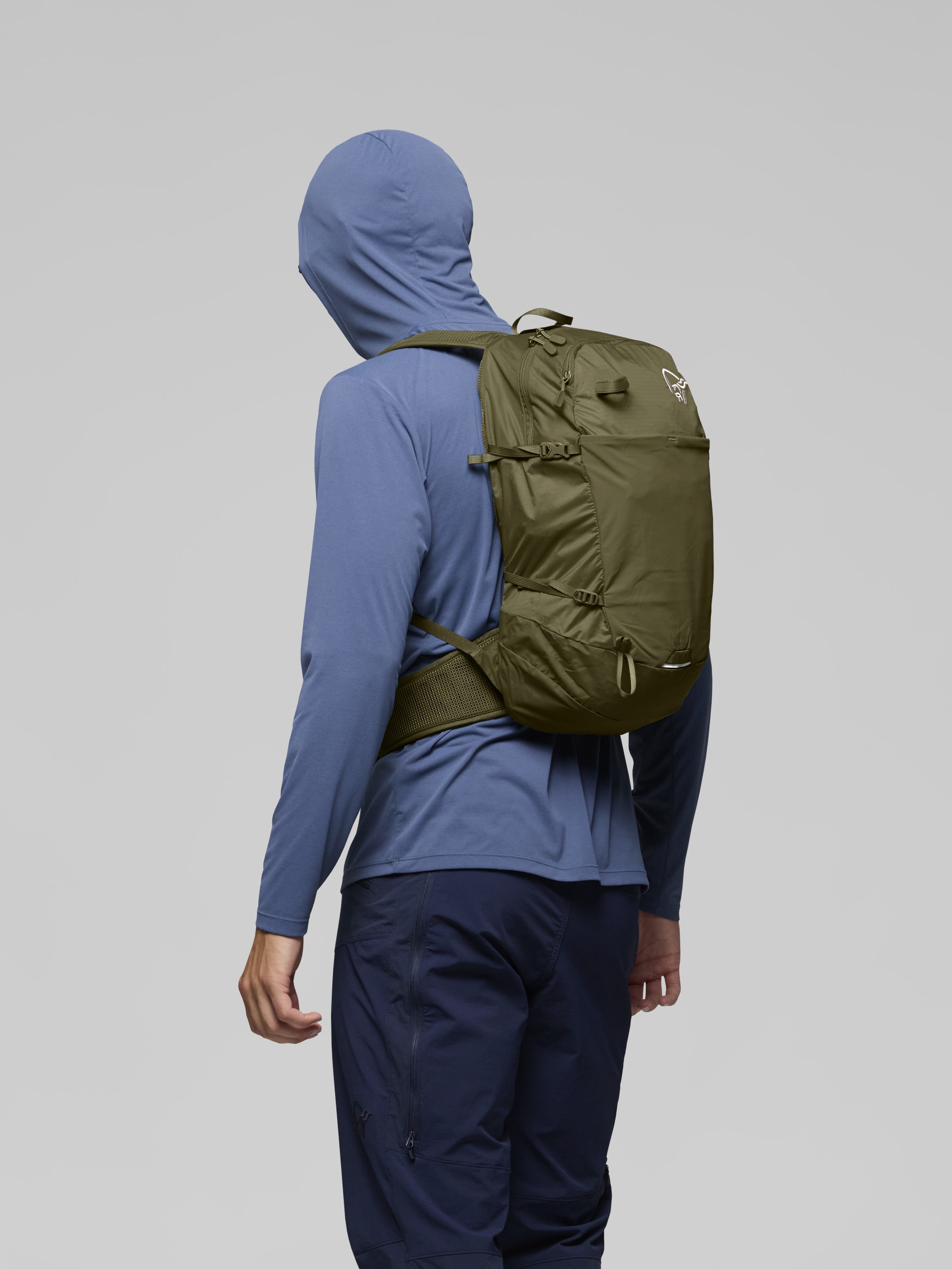 Female Look  image of femund econyl70 20L Pack Olive Night