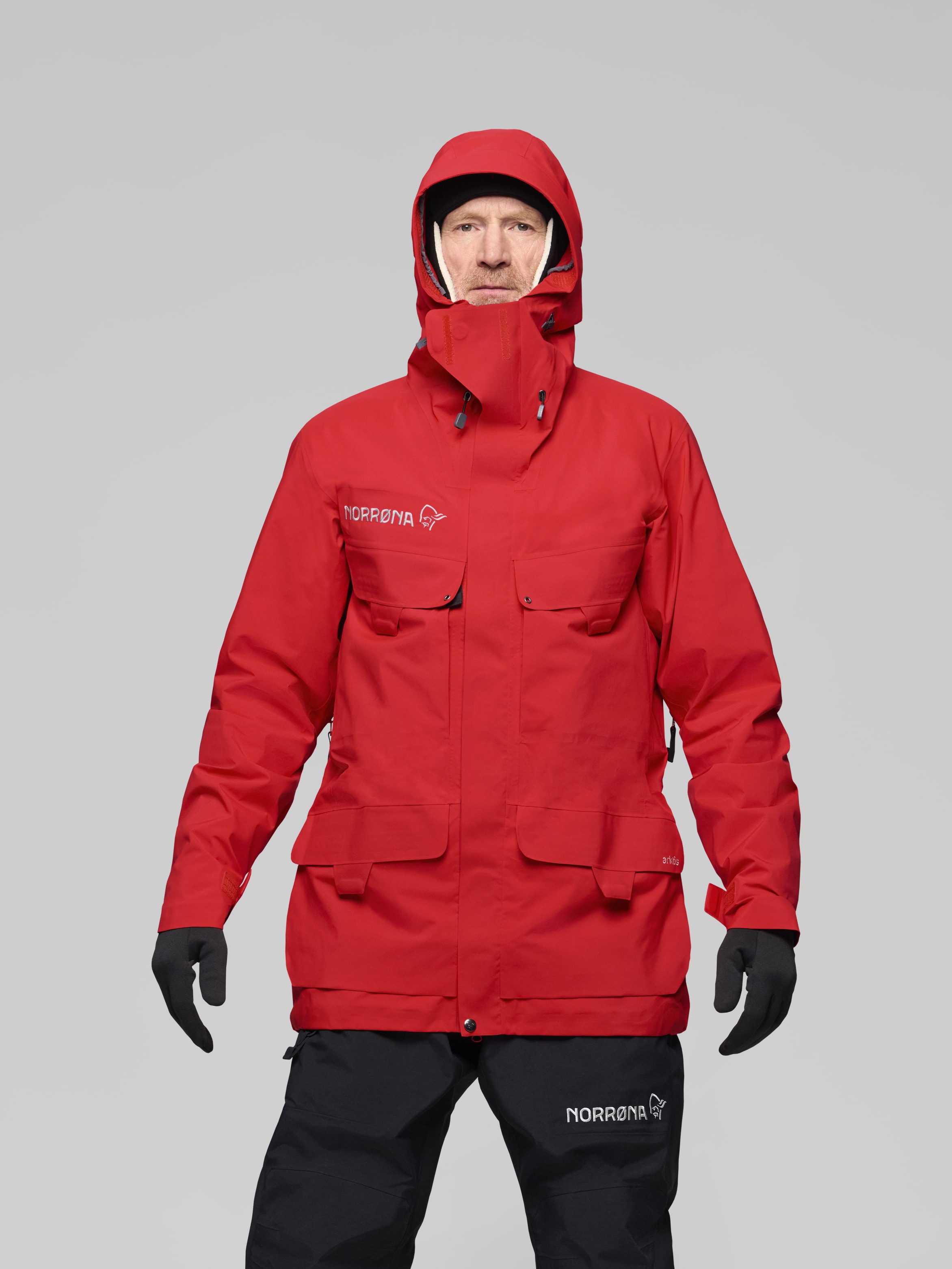 Male Look image of arktis Gore-Tex Pro Ousland Edition Jacket Flame Scarlet
