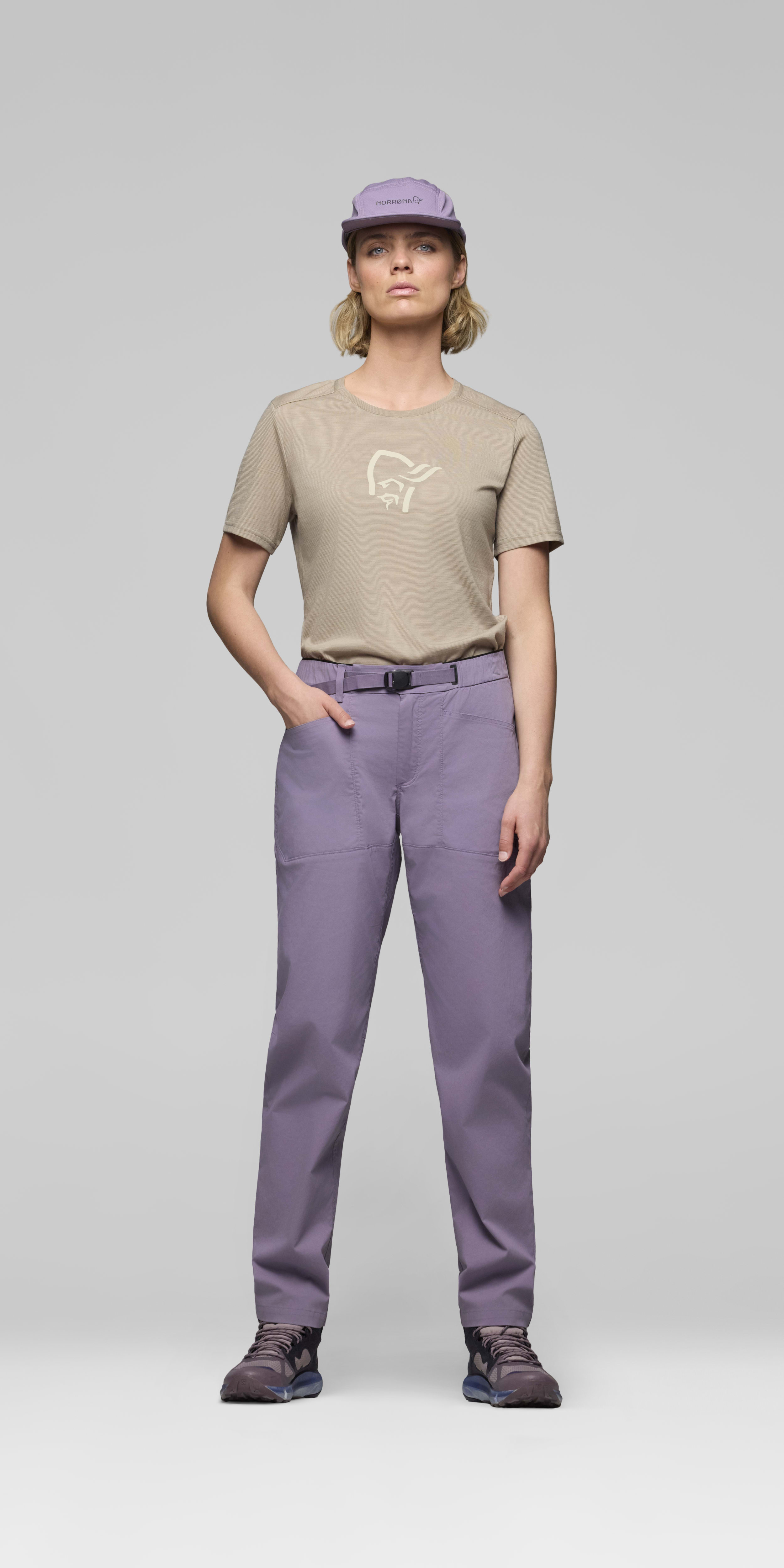 mid cotton Pants – Purple Sage