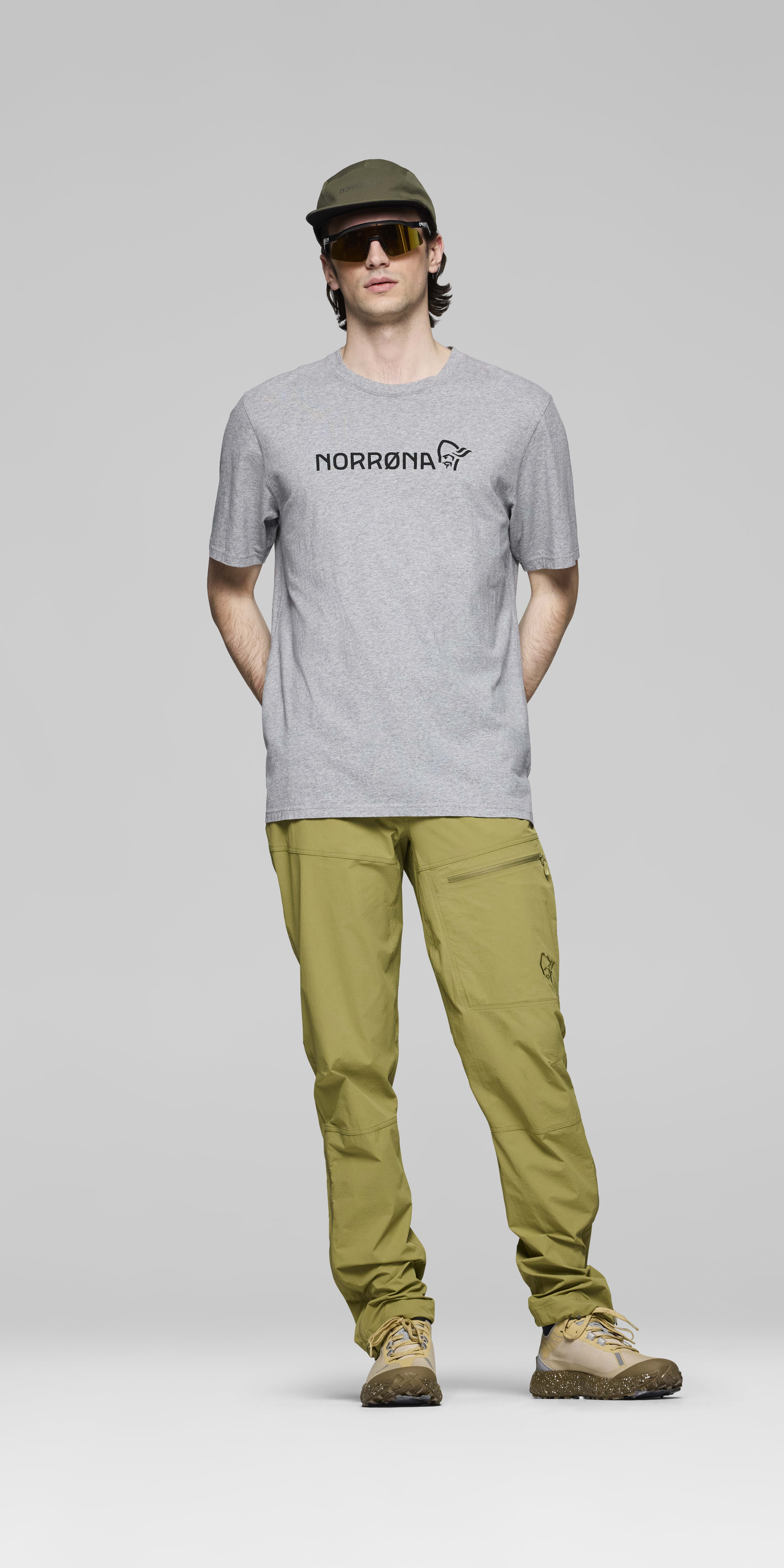 cotton Norrøna viking T-shirt – Drizzle Melange