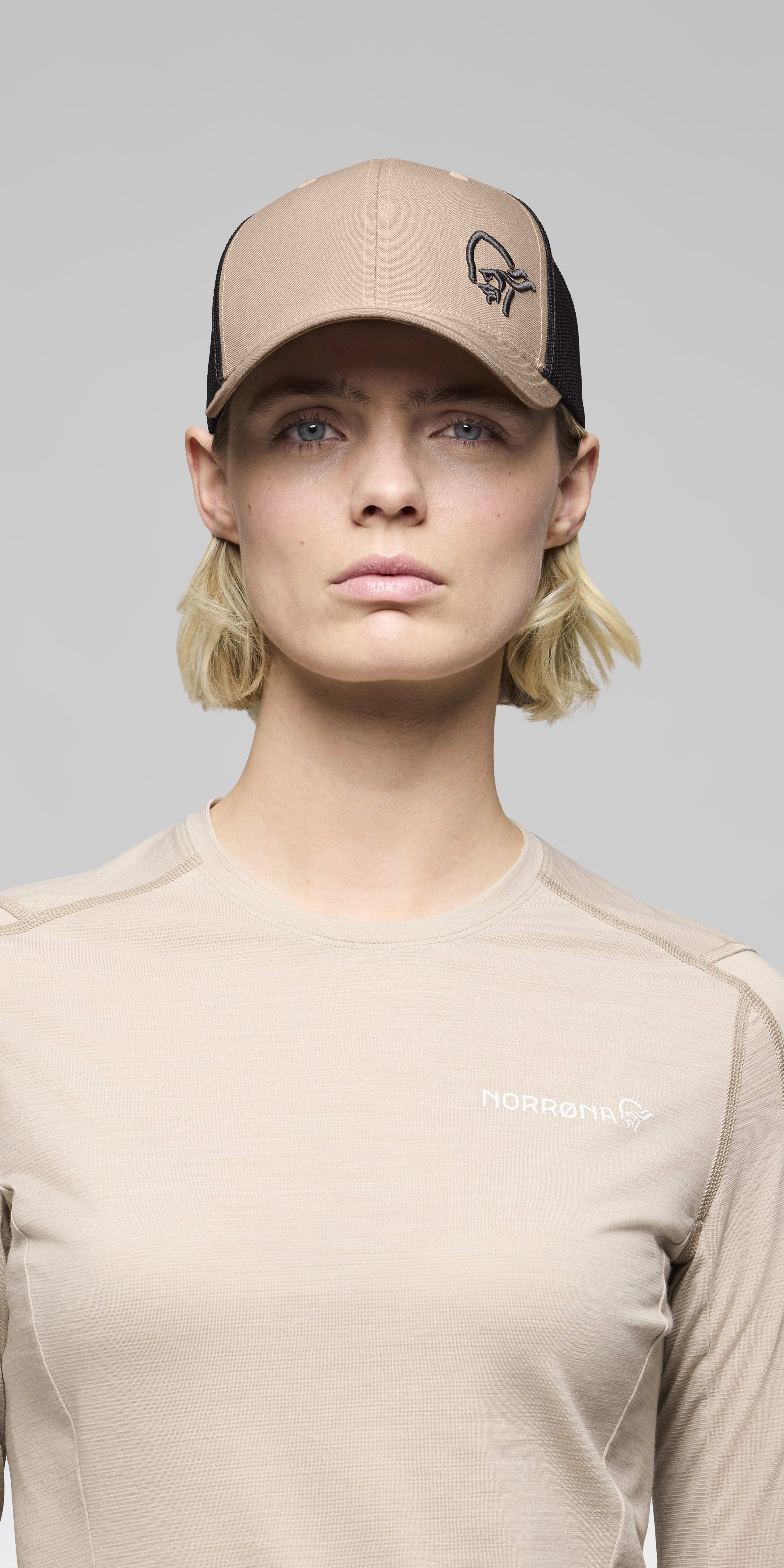 snap back trucker mesh Cap – Oyster Gray