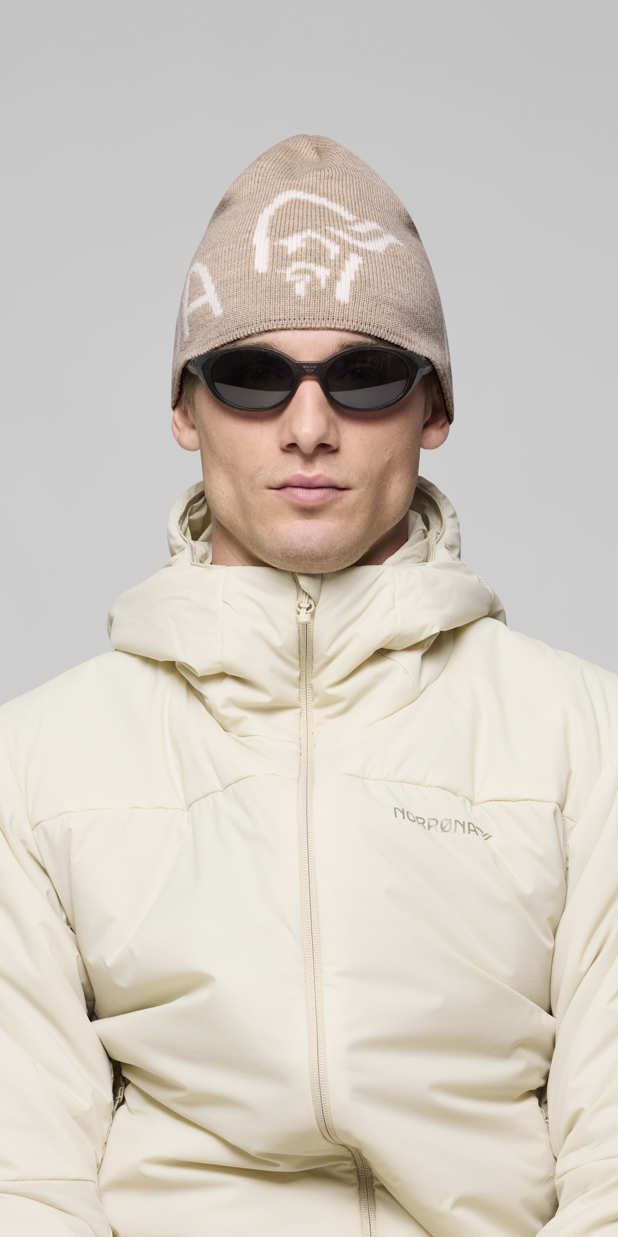 mid merinoUll logo Beanie – Pure Cashmere