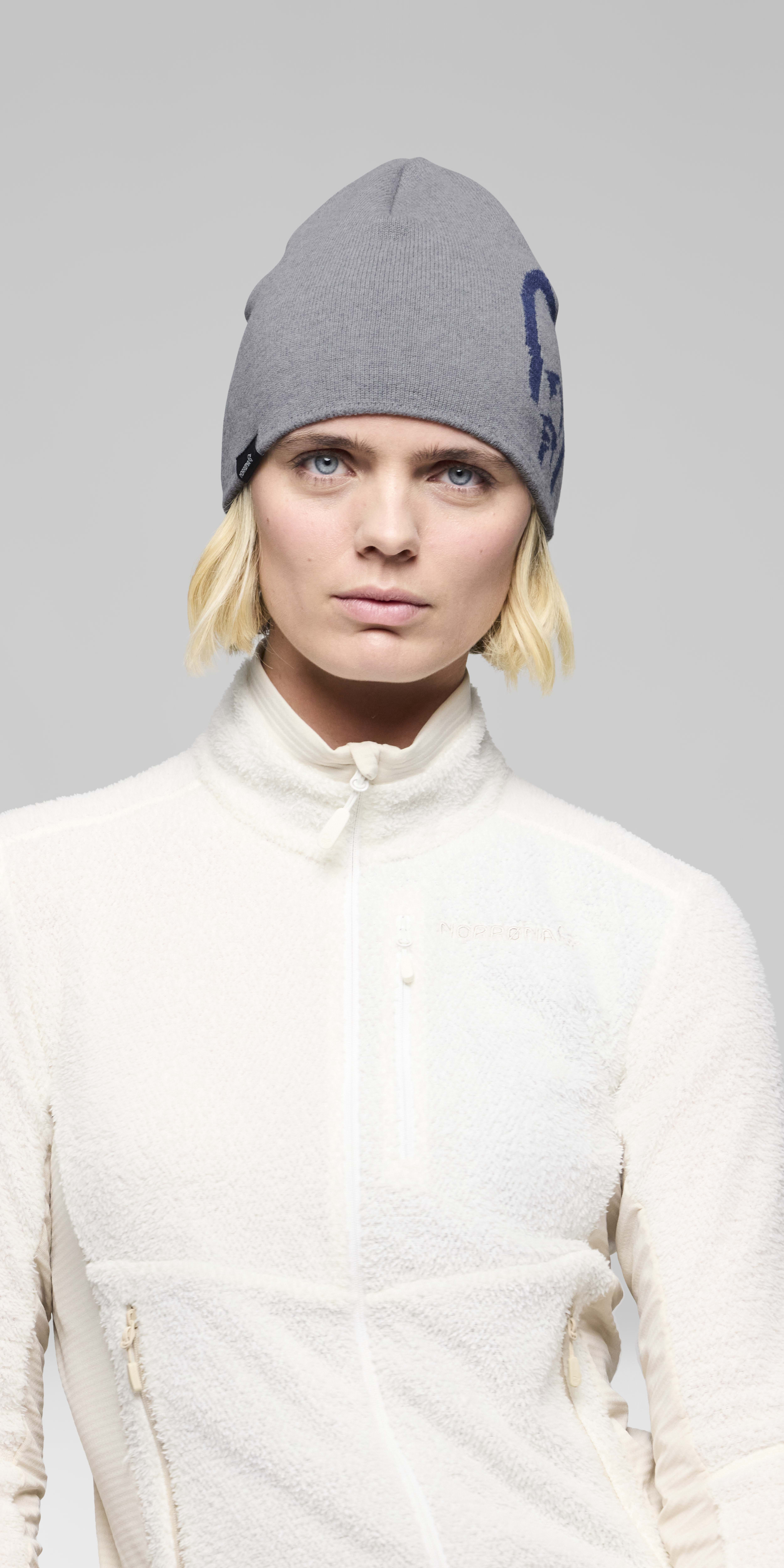 mid cotton logo Beanie – Grey Melange