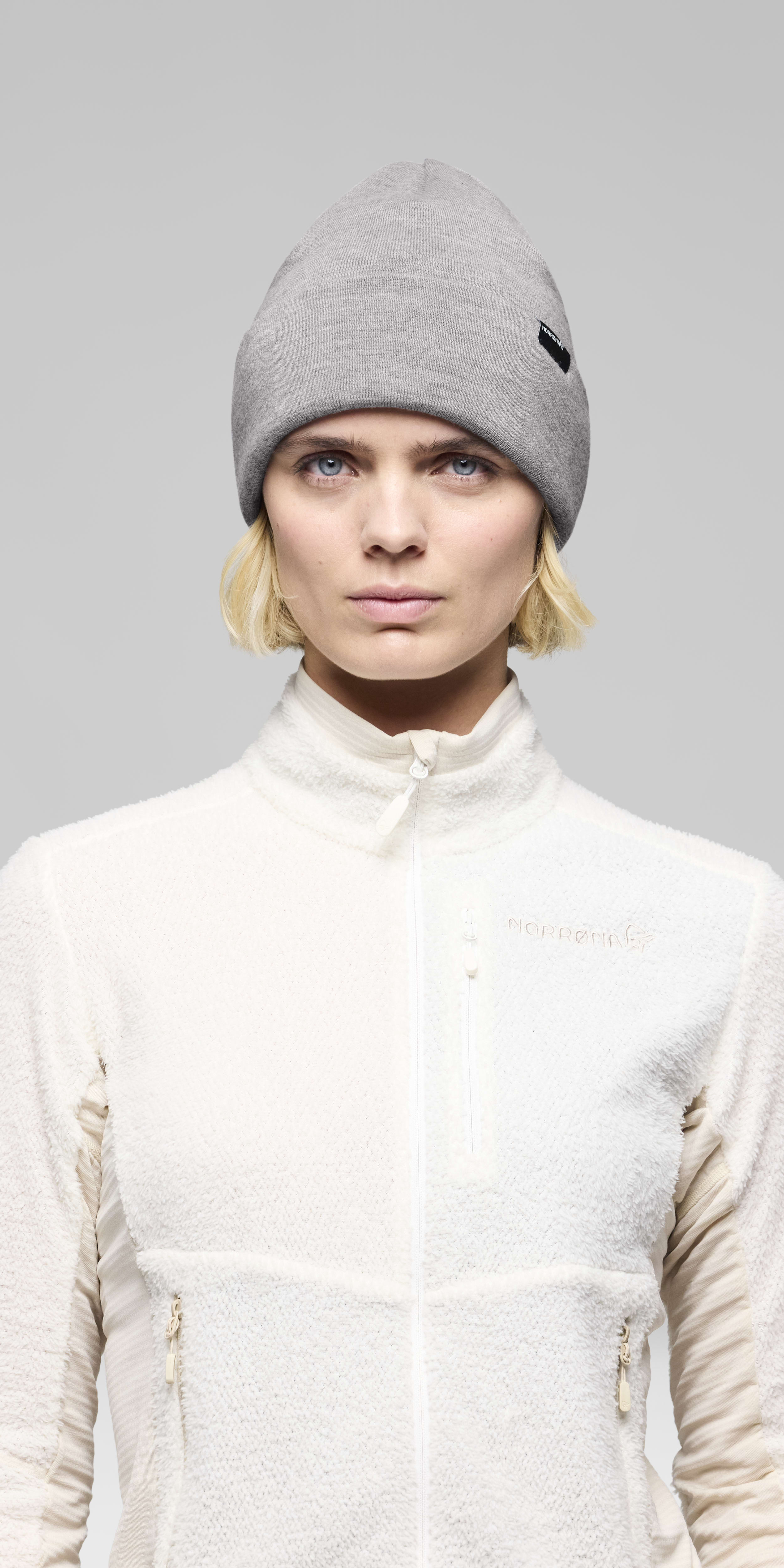 mid merinoUll Beanie – Grey Melange