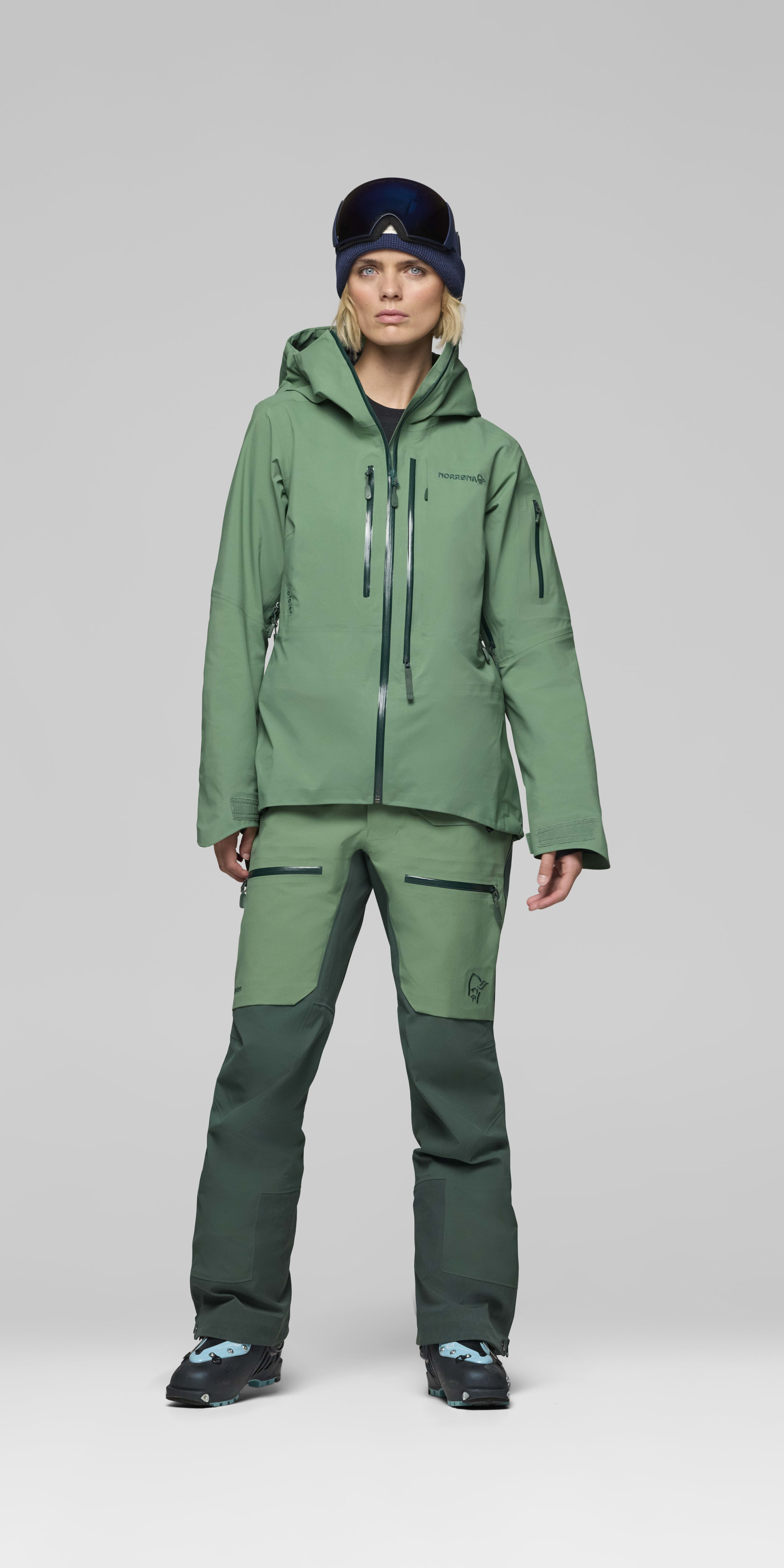 Female Look front image of lofoten Gore-Tex Pro Jacket Dark Ivy