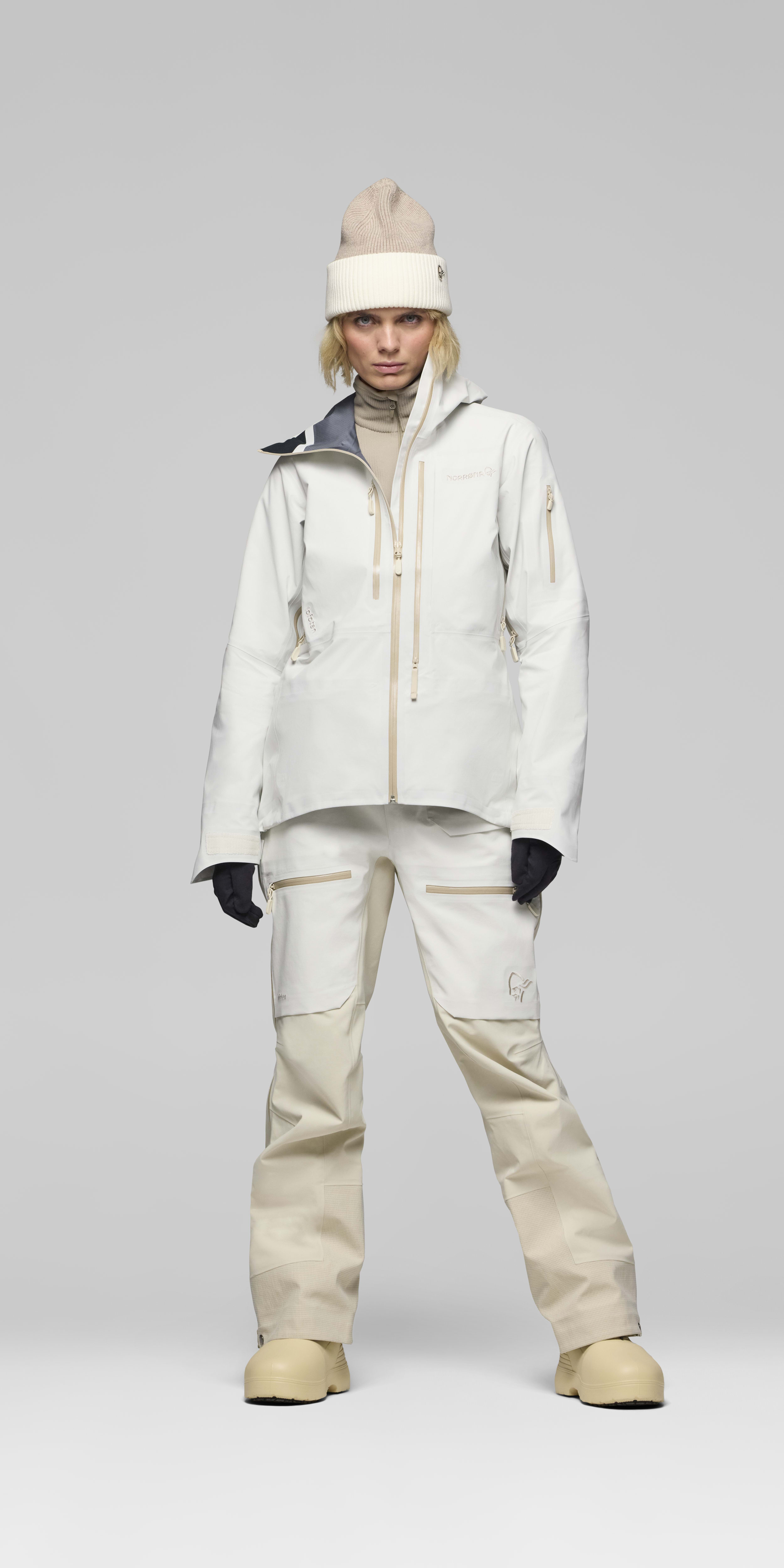 Female Look front image of lofoten Gore-Tex Pro Jacket Whisper White
